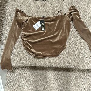 Long sleeve off the shoulder top